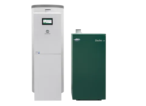 Freisteller Brennstoffzelle und Dachs 0.8 von Senertec.