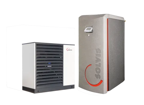 Freigestellte Bilder von Wärmepumpe SolvisMia und Heizsystem SolvisBen.