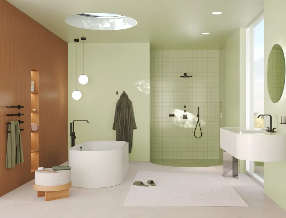 Badezimmer mit Dornbracht IMO Armaturen und Accessoires 